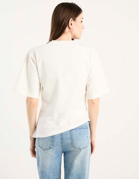 Playera manga corta Metropolis cuello redondo para mujer
