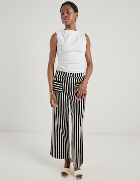 Pantalón relaxed wide leg para mujer