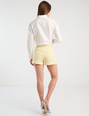 Falda short Metropolis a la cintura