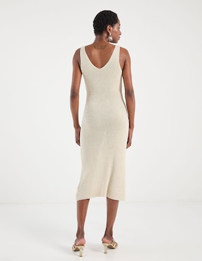 Vestido midi casual Metropolis para mujer