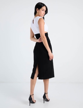 Vestido midi casual Metropolis para mujer