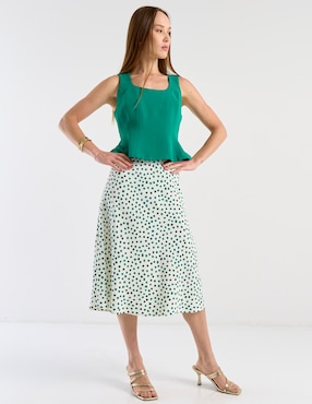 Falda midi Metropolis a la cintura
