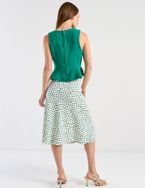 Falda midi Metropolis a la cintura