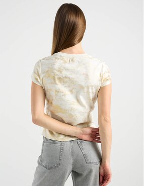 Playera manga corta Metropolis cuello redondo para mujer