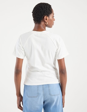 Playera manga corta Metropolis cuello redondo para mujer