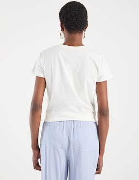 Playera manga corta Metropolis cuello redondo para mujer