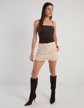 Top Metropolis escote medio tirante ajustable