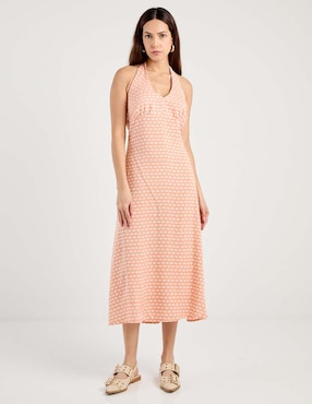 Vestido midi casual Metropolis para mujer