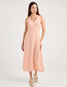 Vestido midi casual Metropolis para mujer