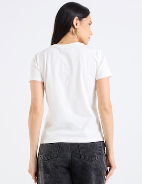Playera manga corta Metropolis cuello redondo para mujer