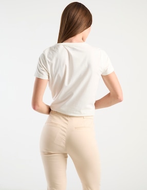 Playera manga corta Metropolis cuello redondo para mujer