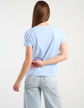 Playera manga corta Metropolis cuello redondo para mujer