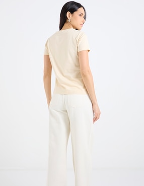 Playera manga corta Metropolis cuello redondo para mujer