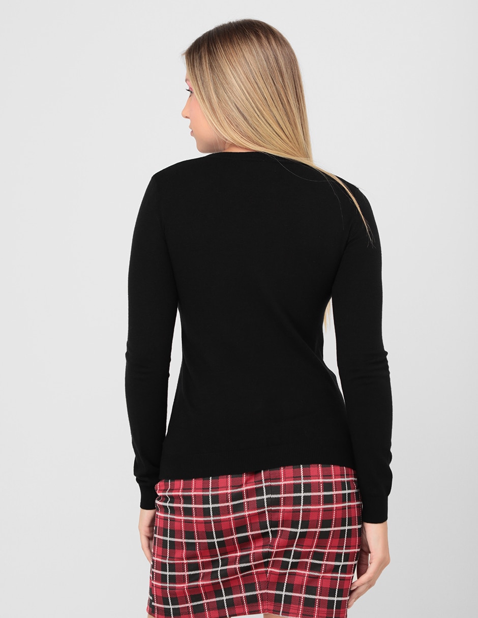 Suéter cuello redondo para mujer 2