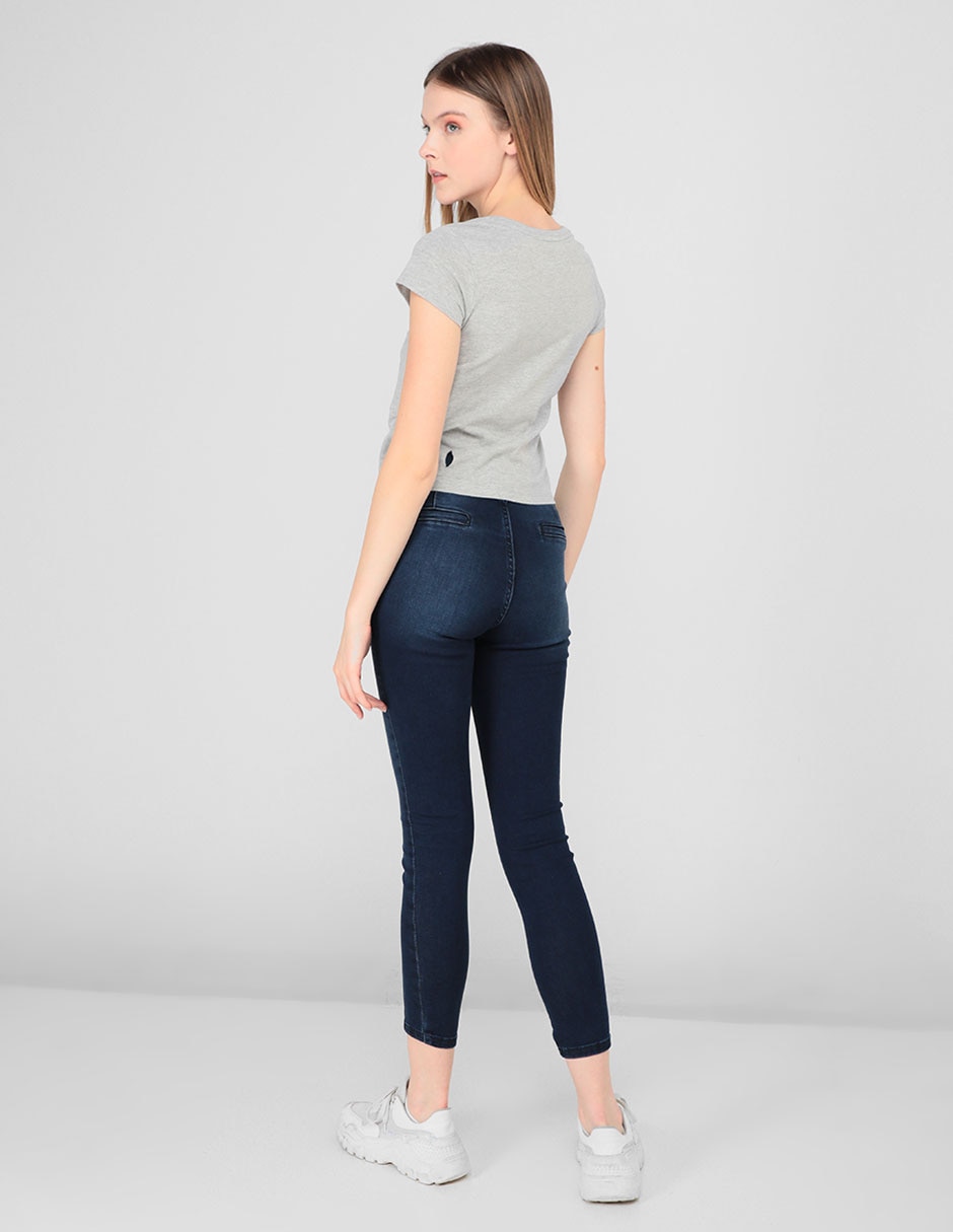 Jeans skinny corte cintura alta para mujer 2