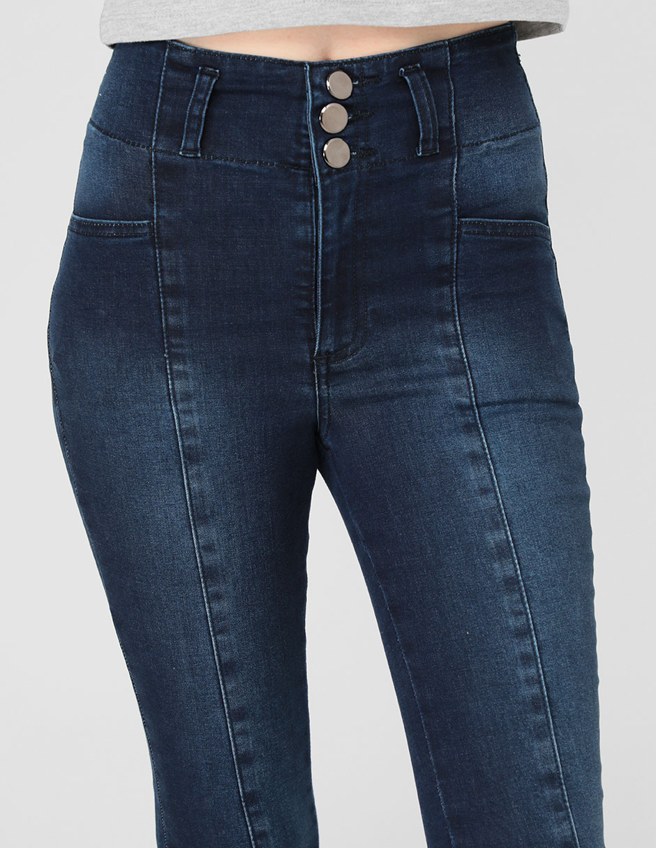 Jeans skinny corte cintura alta para mujer 4