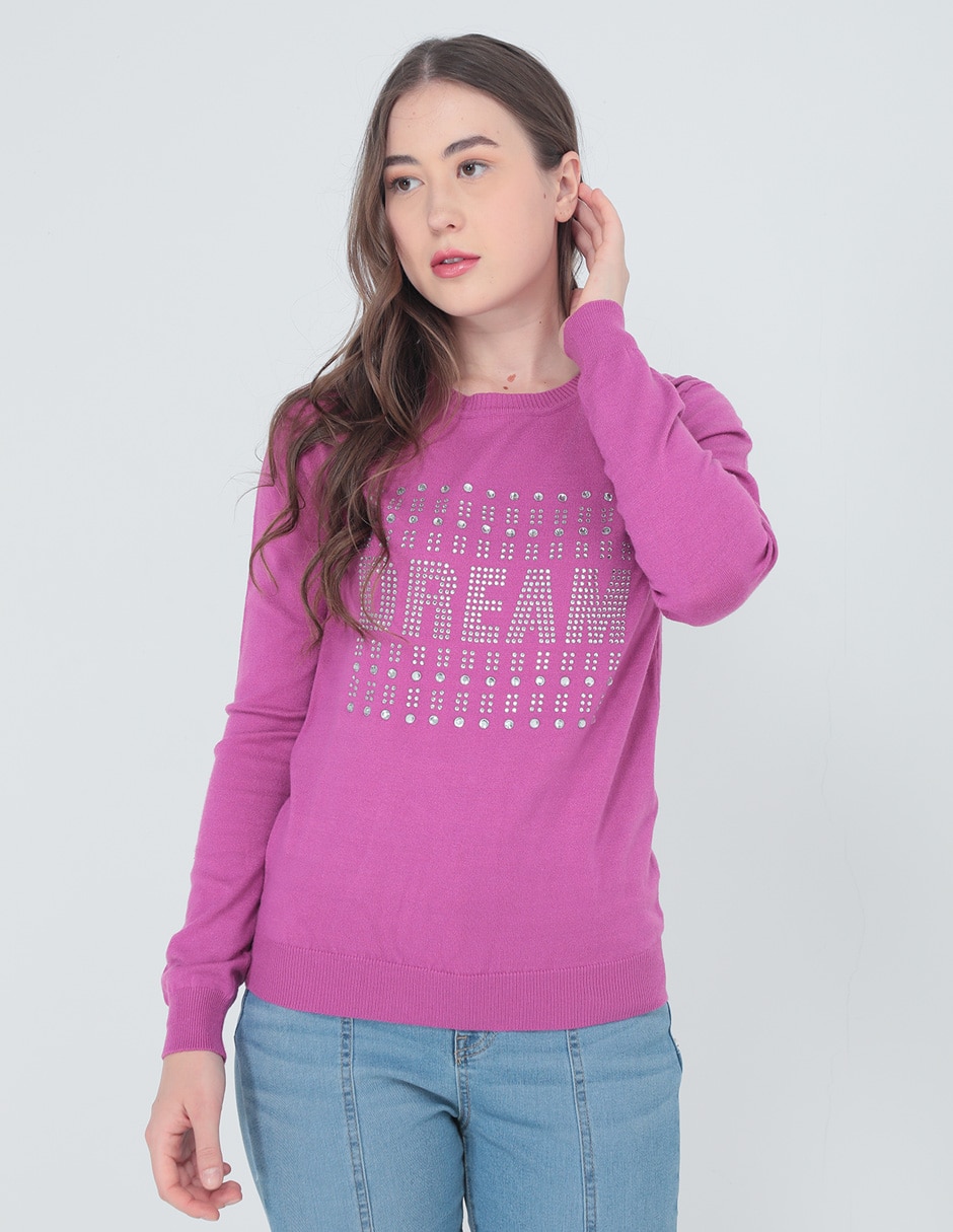 Suéter cuello redondo para mujer Suéter cuello redondo para mujer
