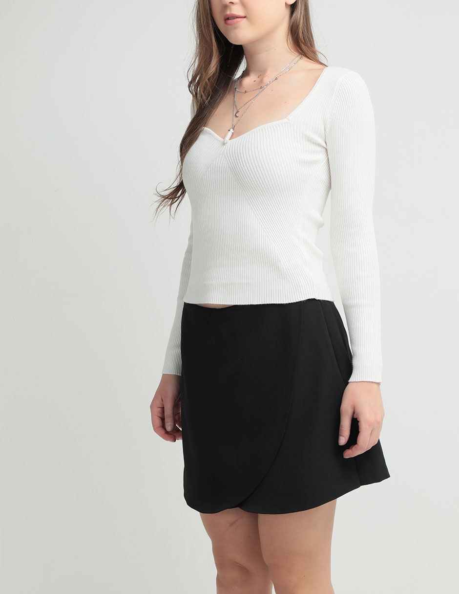 Suéter cuello con escote para mujer 5