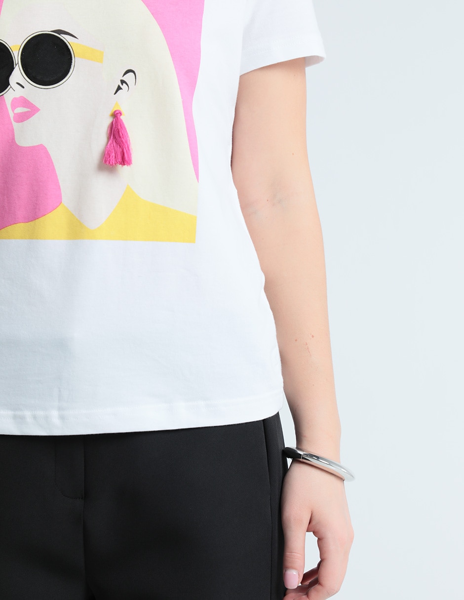 Playera manga corta cuello redondo para mujer 4