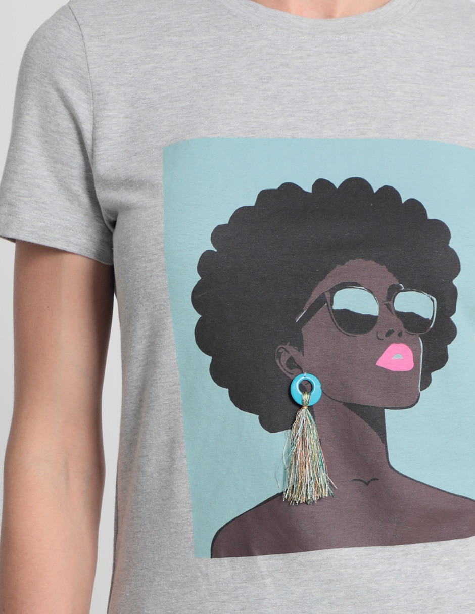 Playera manga corta cuello redondo para mujer 4