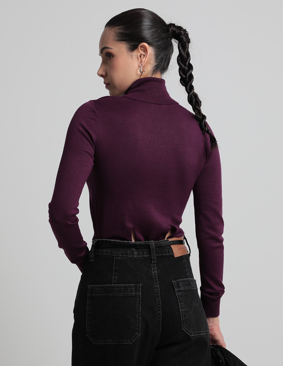 Suéter cuello tortuga para mujer 2