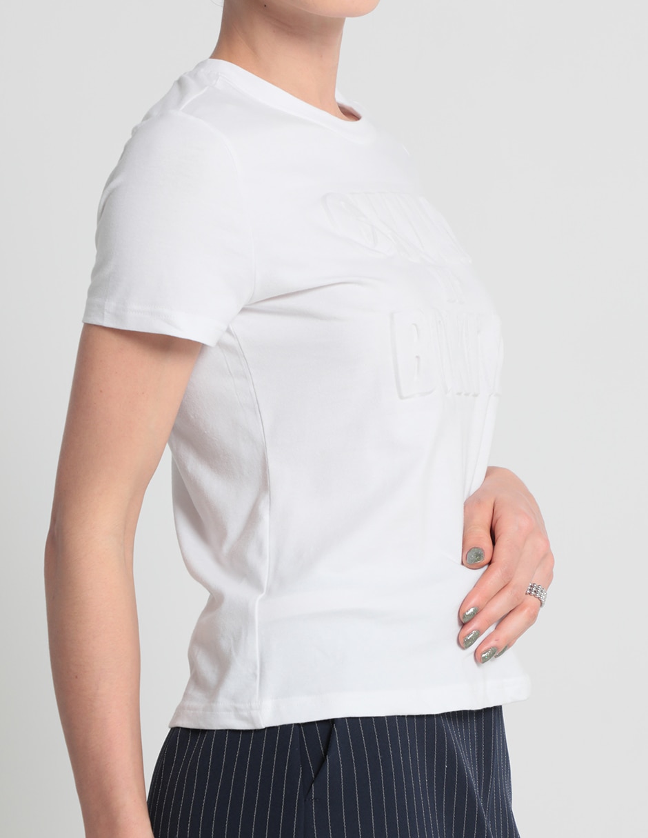 Playera manga corta cuello redondo para mujer 4