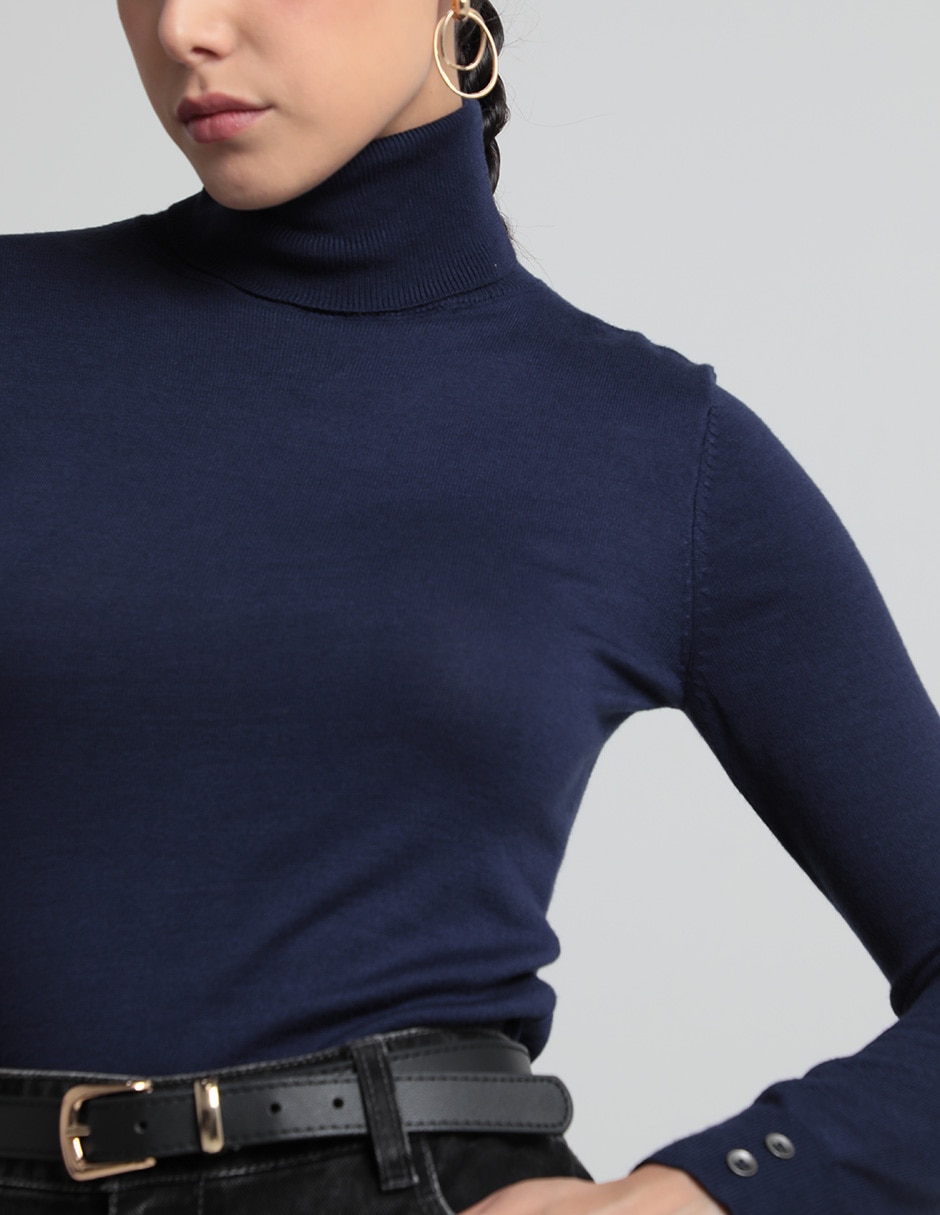 Suéter Metropolis cuello tortuga para mujer