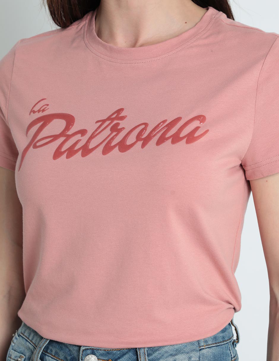 Playera manga corta cuello redondo para mujer 4