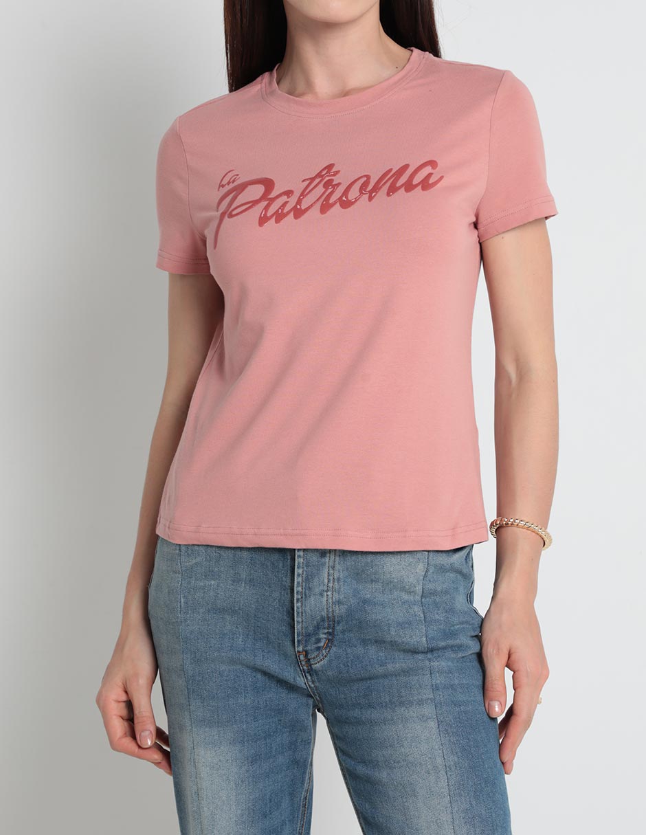 Playera manga corta cuello redondo para mujer 5