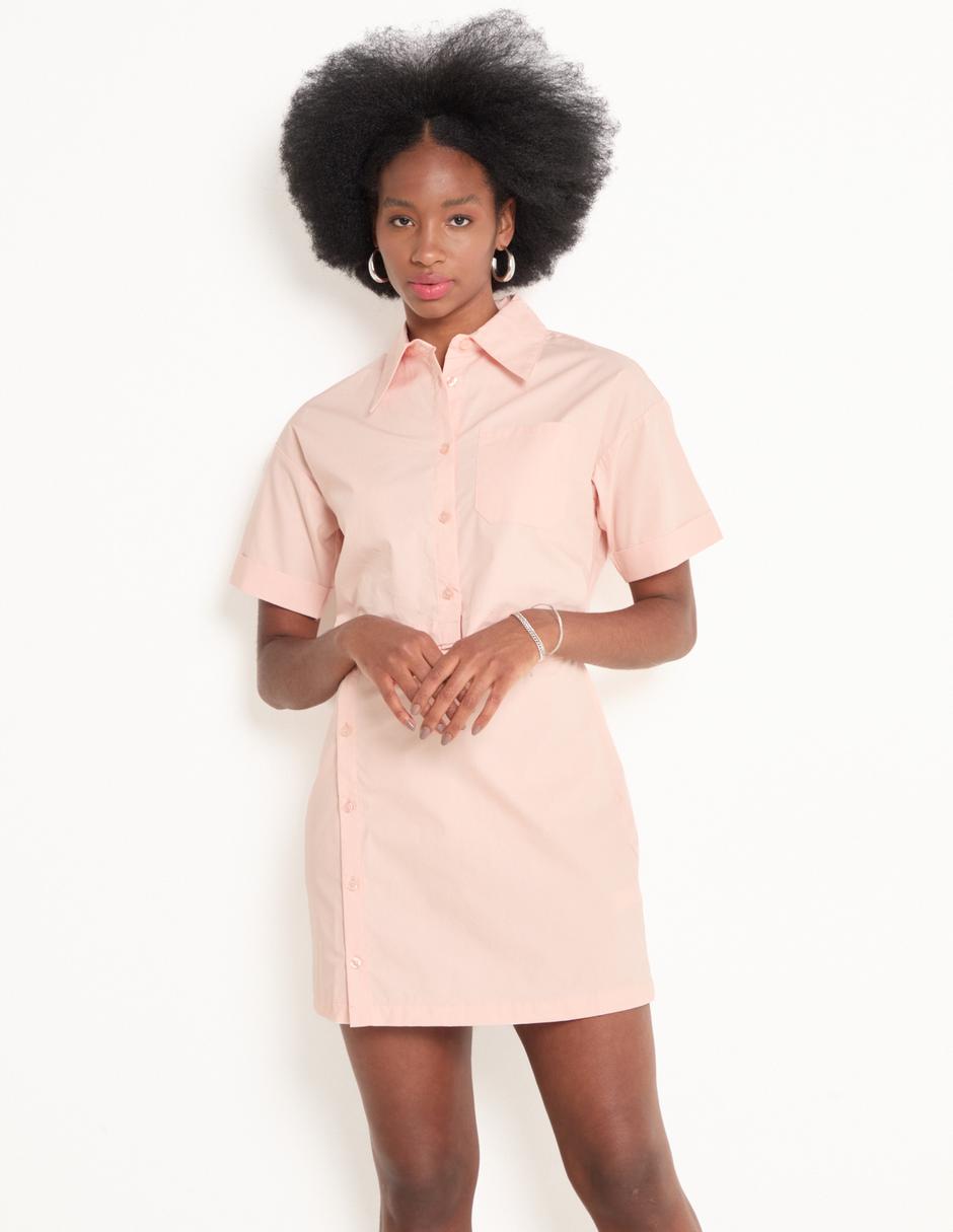 VESTIDO CORTO METR, CH, ROSA ATARDECER