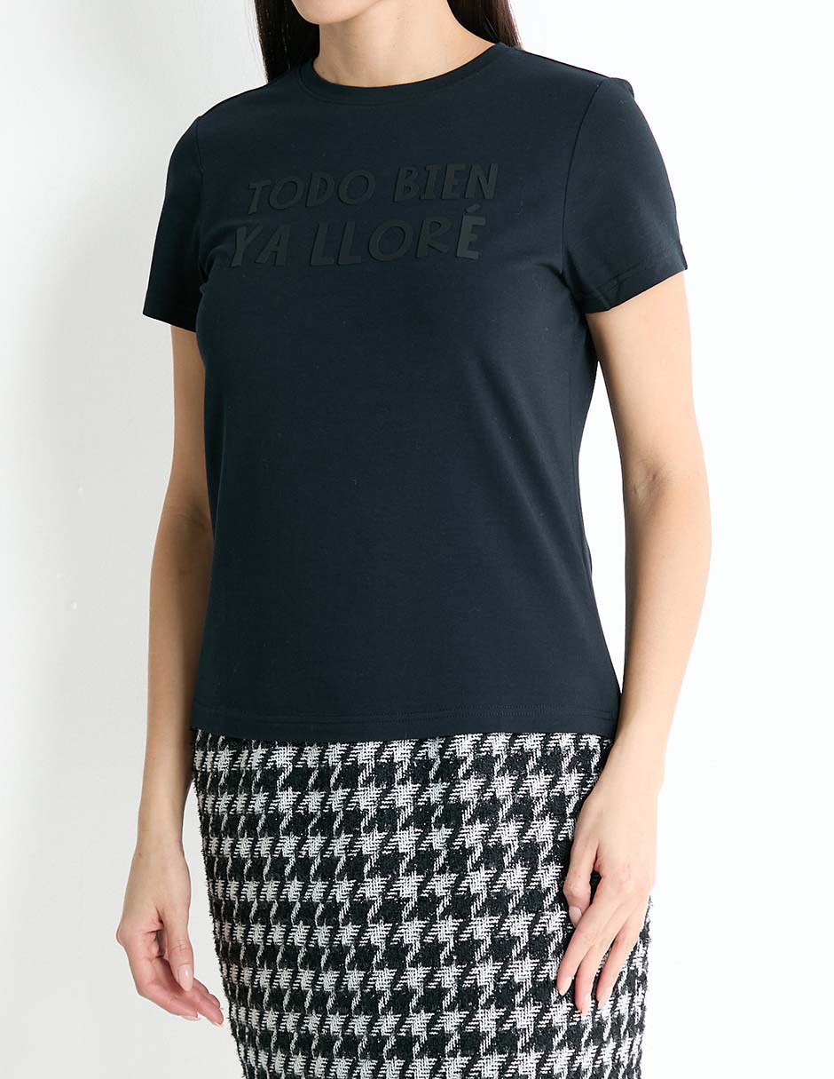 Playera manga corta cuello redondo para mujer 5
