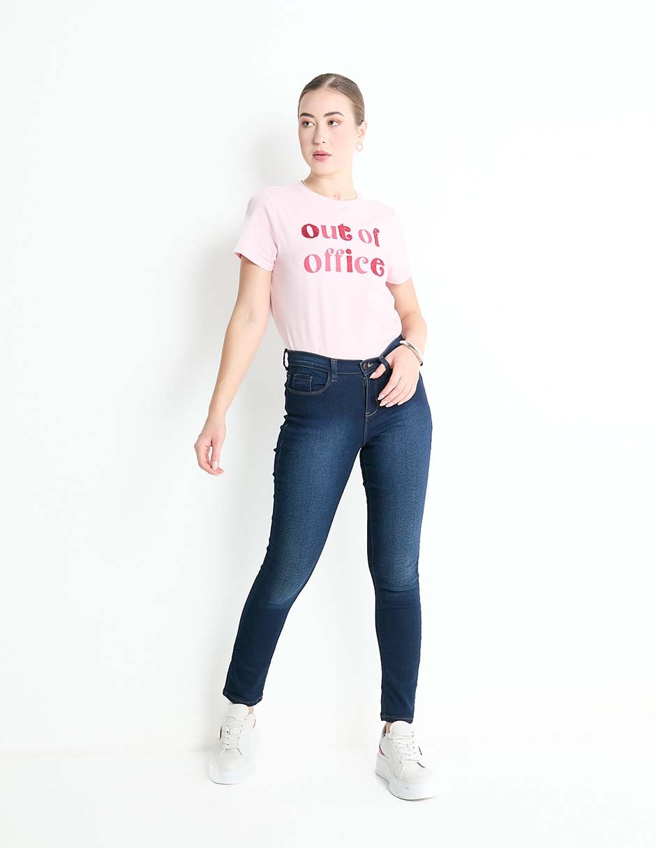 Playera manga corta cuello redondo para mujer 3
