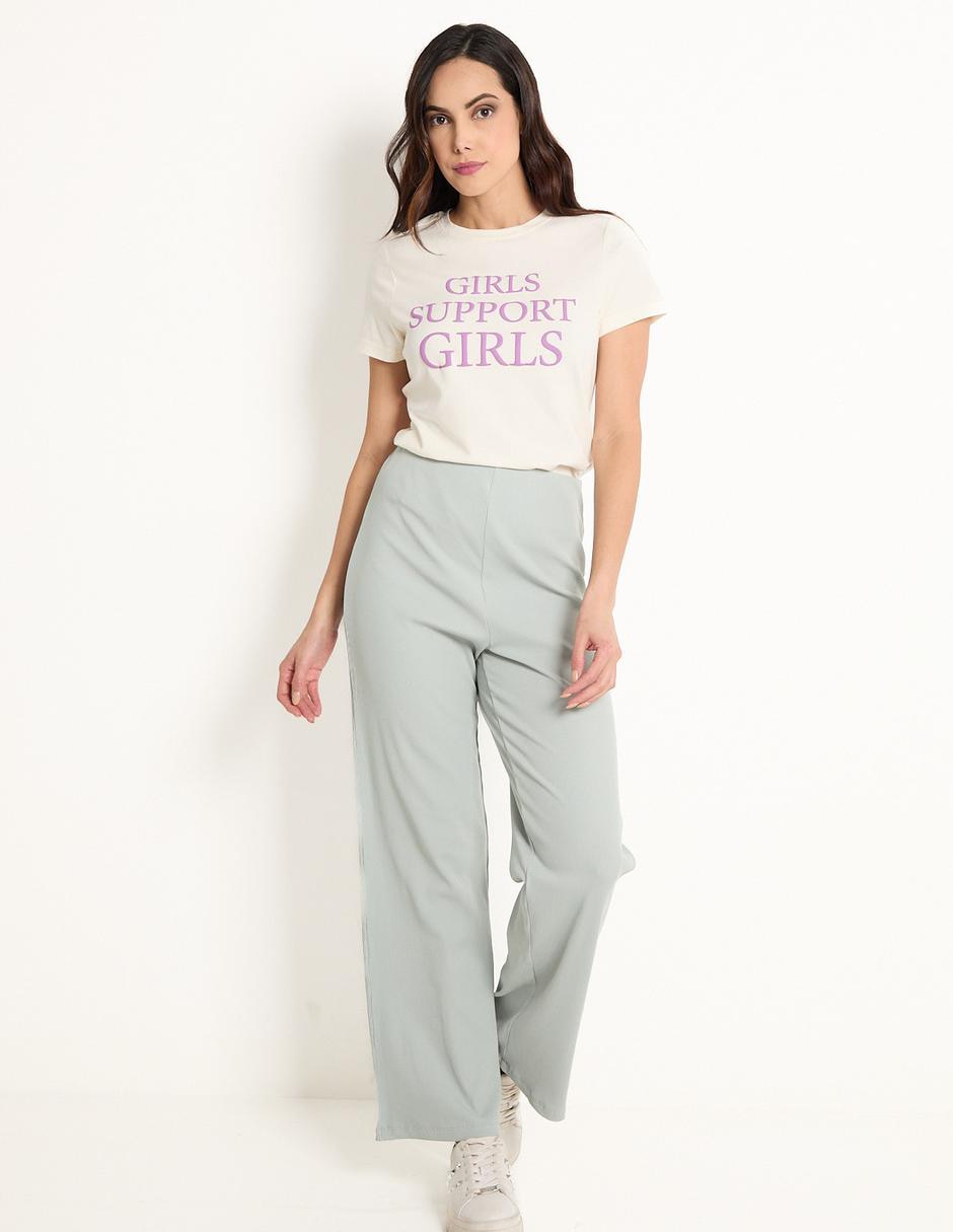 Playera manga corta cuello redondo para mujer 3