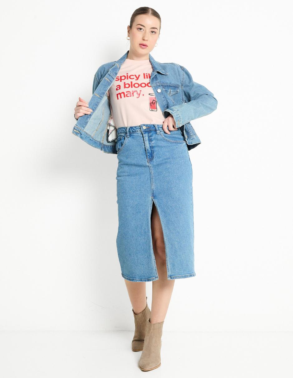 Playera manga corta cuello redondo para mujer 3