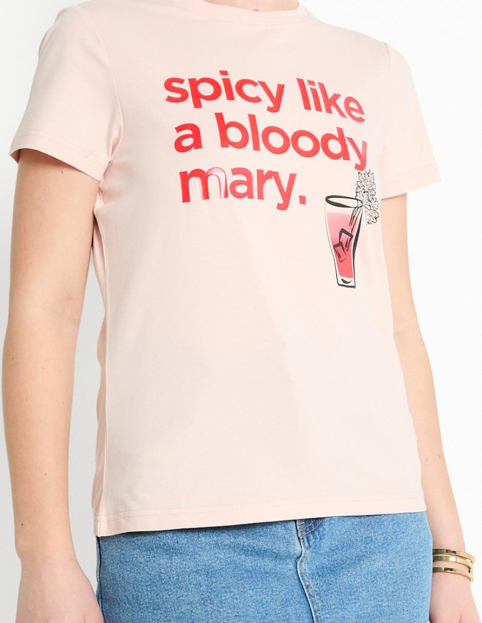 Playera manga corta cuello redondo para mujer 5