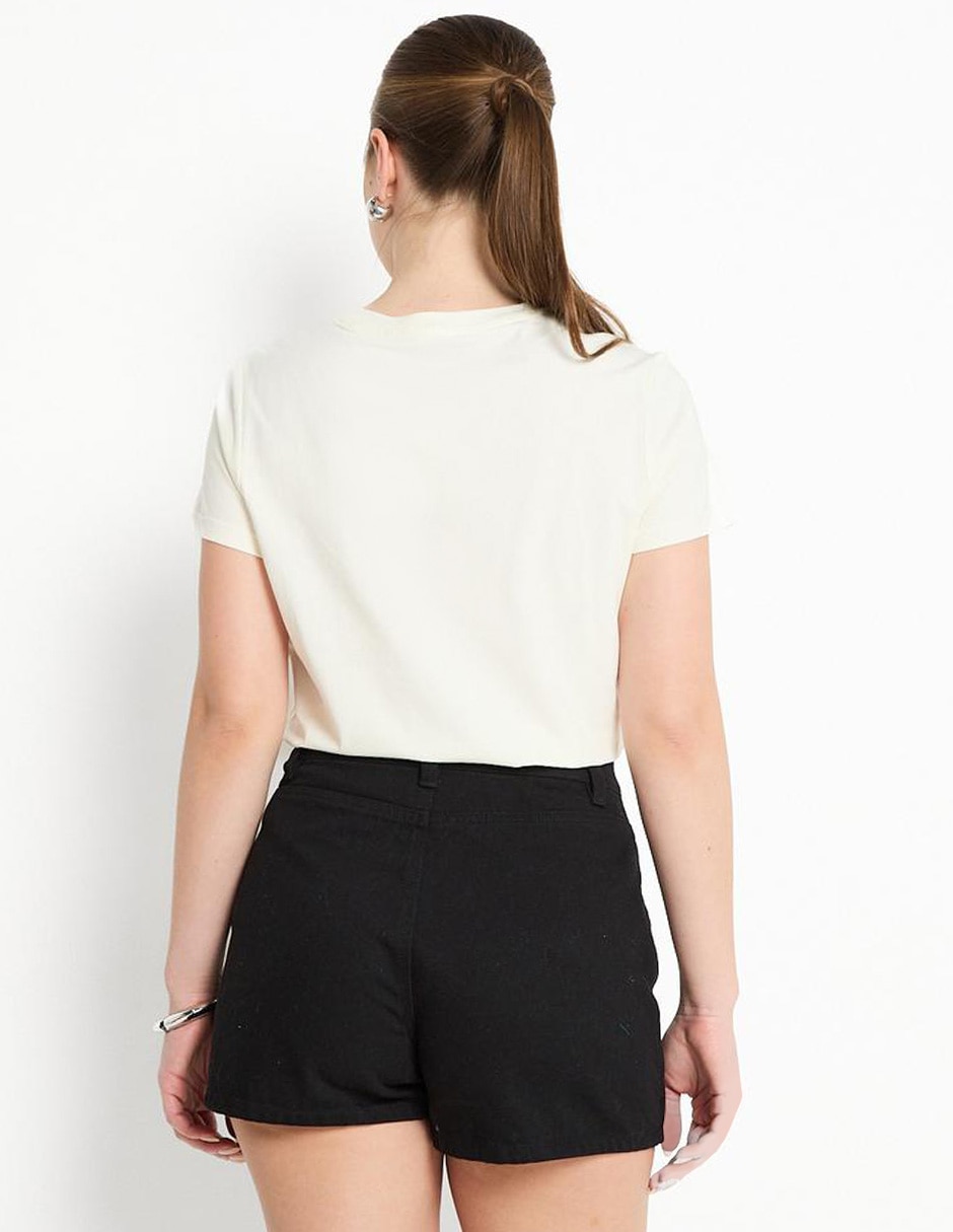Playera manga corta cuello redondo para mujer 2