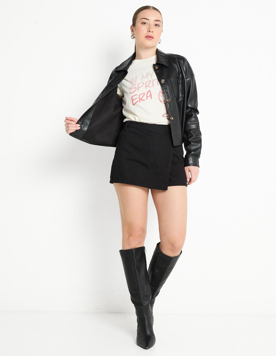 Playera manga corta cuello redondo para mujer 3