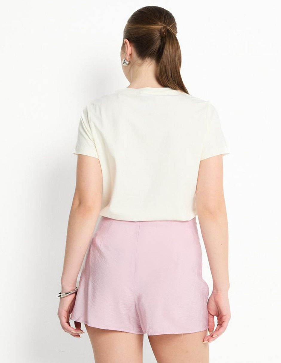 Playera manga corta cuello redondo para mujer 2