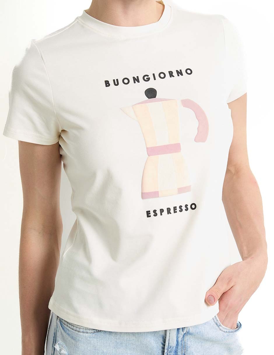 Playera manga corta cuello redondo para mujer 4