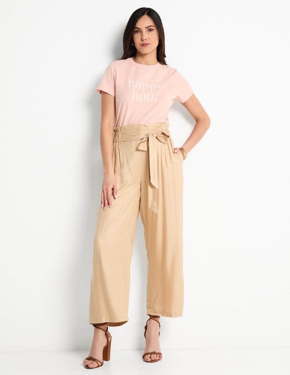 Playera manga corta cuello redondo para mujer 3