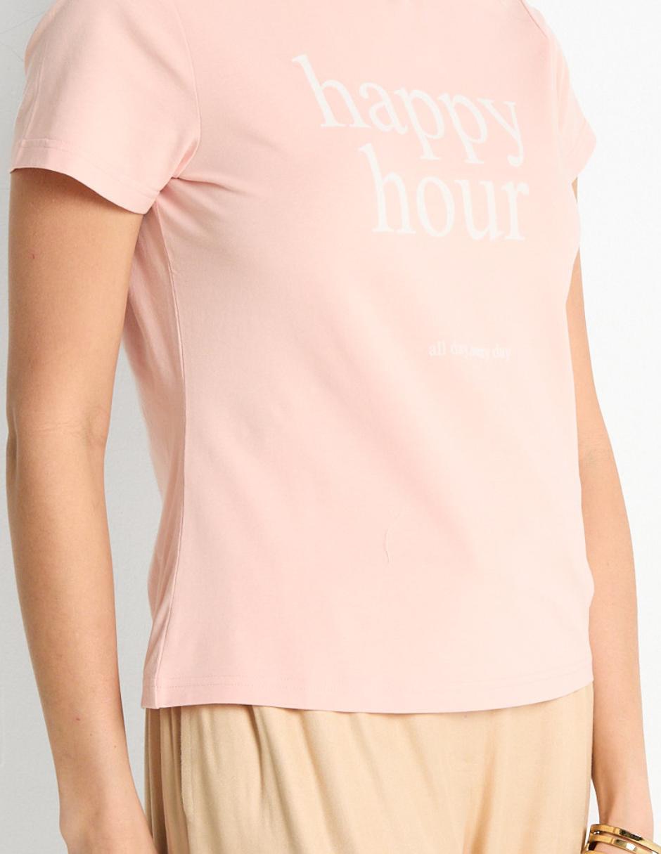 Playera manga corta cuello redondo para mujer 5