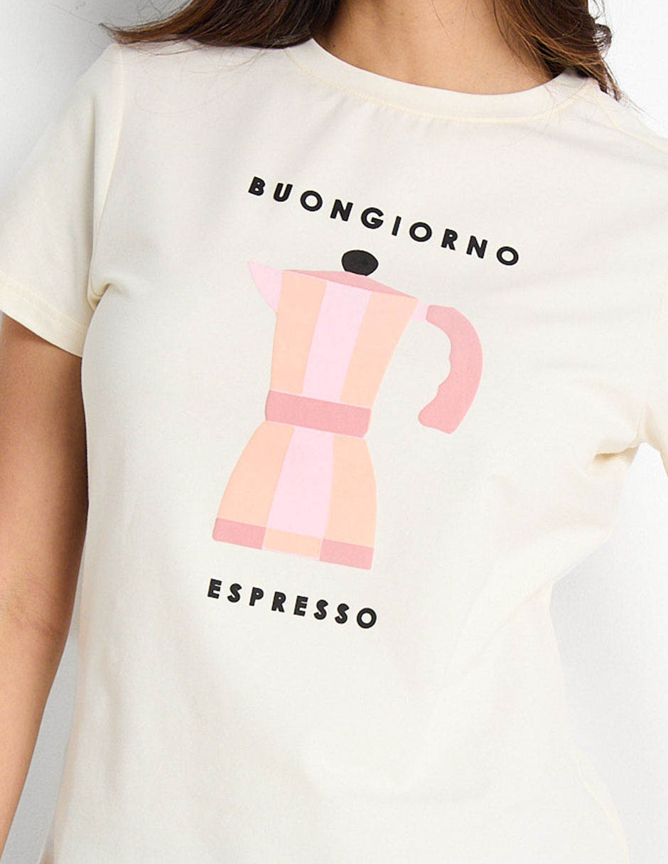 Playera manga corta cuello redondo para mujer 4