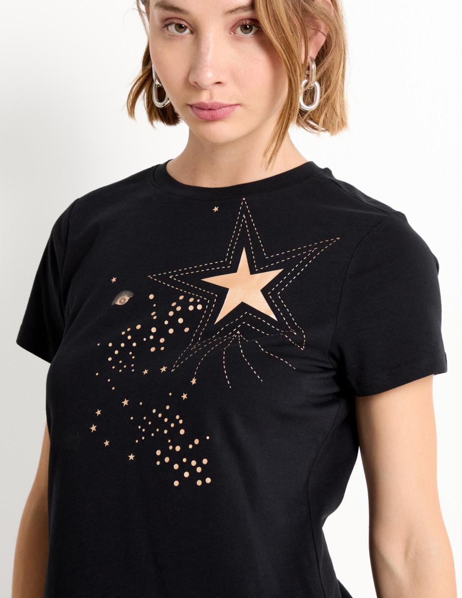 Playera manga corta cuello redondo para mujer 4