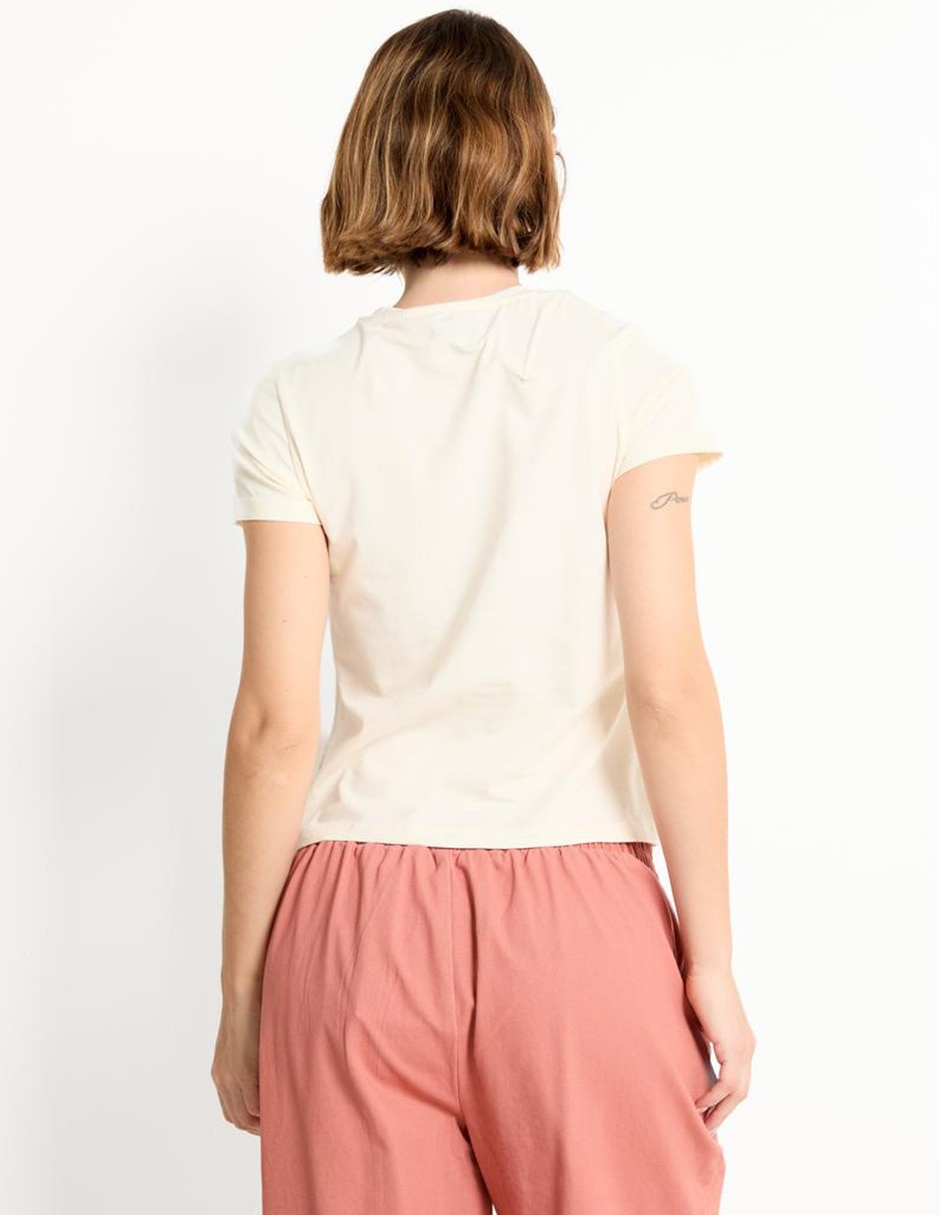Playera manga corta cuello redondo para mujer 2