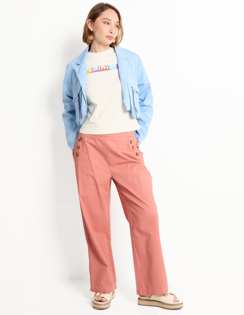 Playera manga corta cuello redondo para mujer 3
