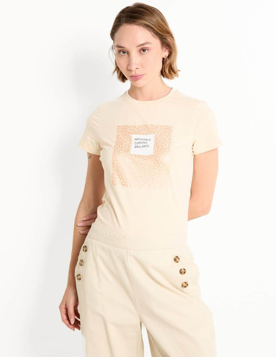 Playera manga corta cuello redondo para mujer Playera manga corta cuello redondo para mujer