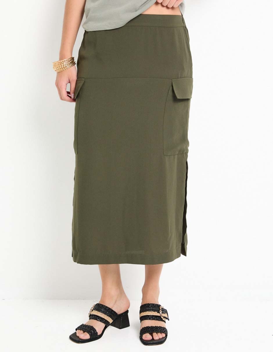 Falda crop a la cintura Falda crop a la cintura