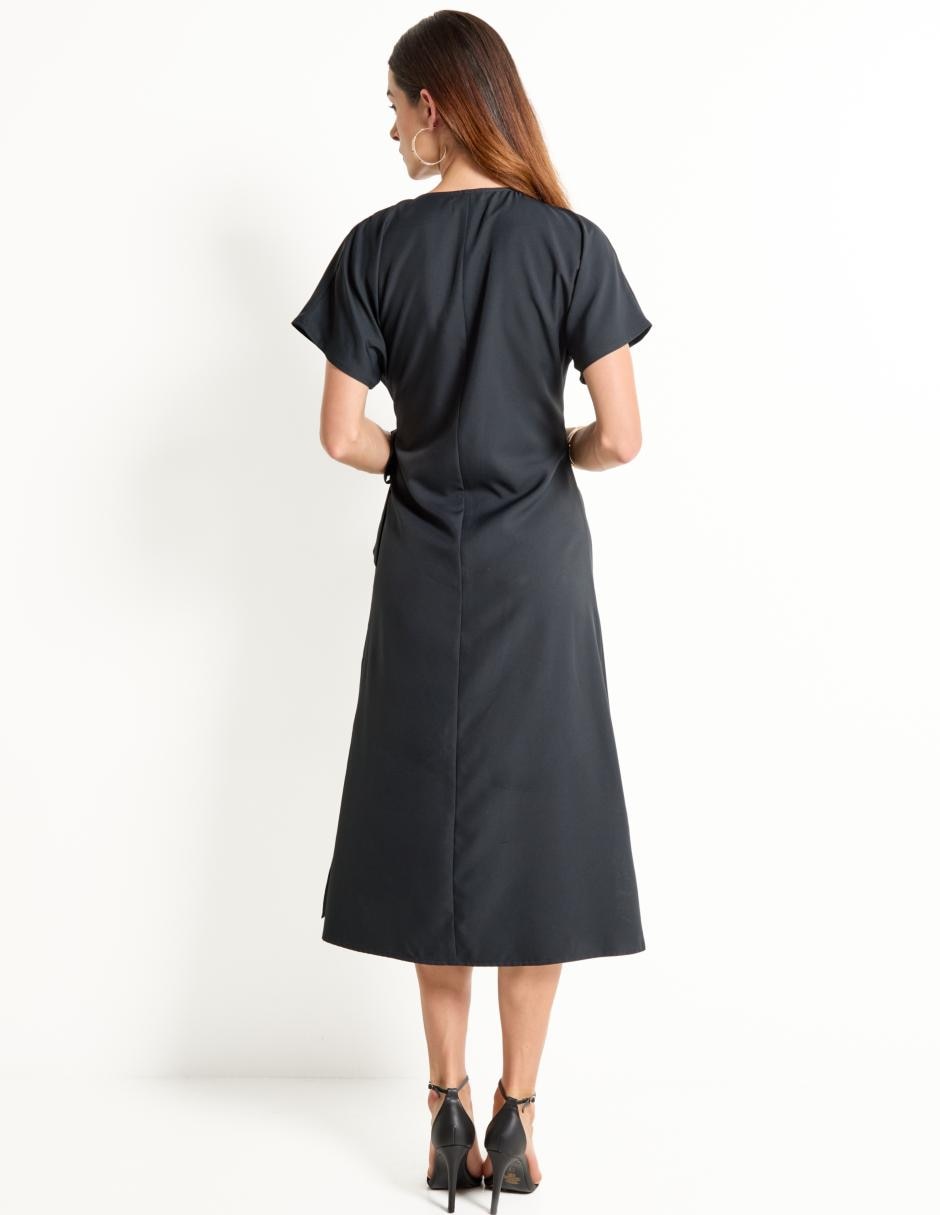 VESTIDO LARGO METROPOLIS, EG, NEGRO LIS
