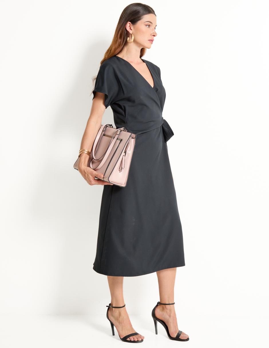 VESTIDO LARGO METROPOLIS, EG, NEGRO LIS