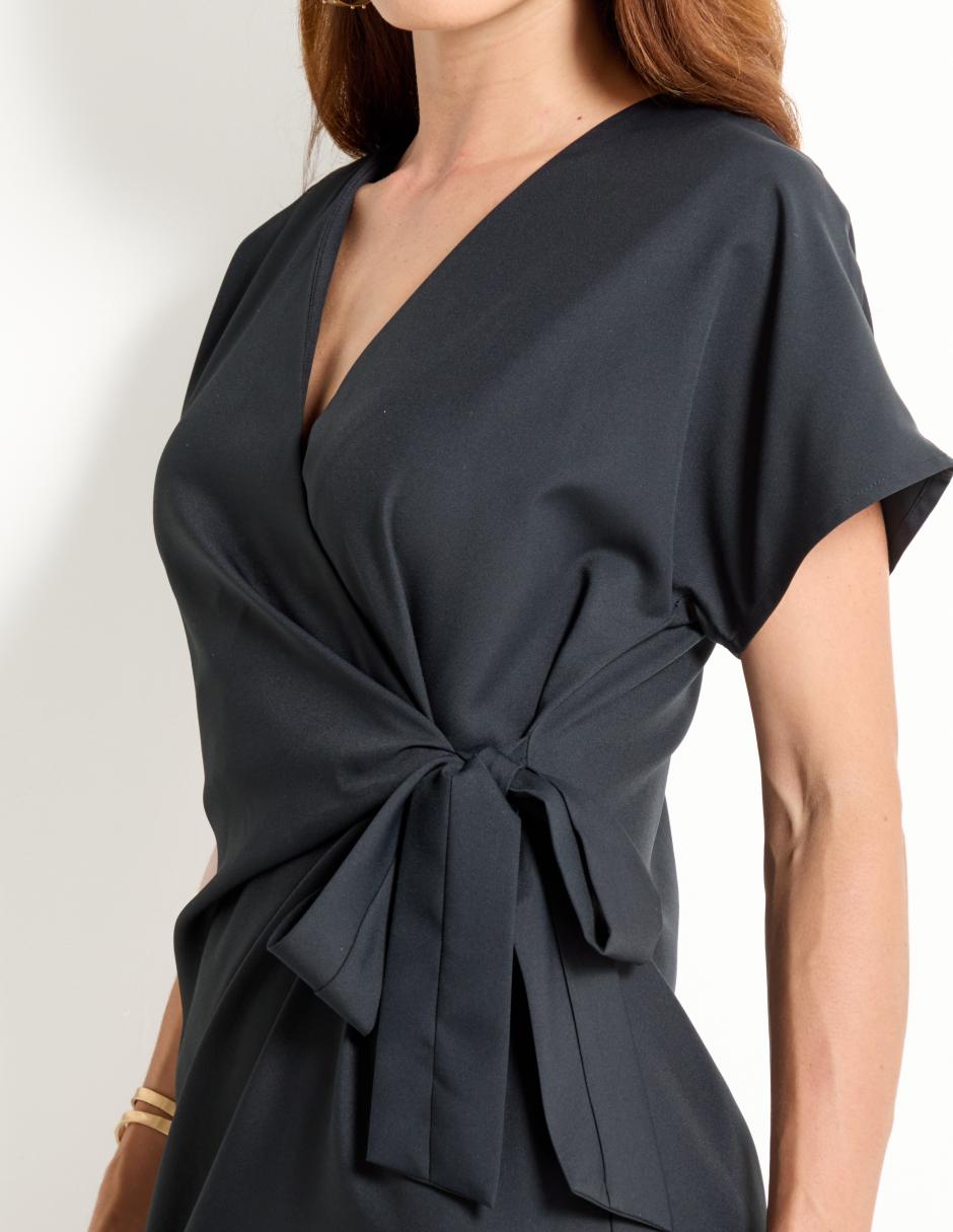 VESTIDO LARGO METROPOLIS, EG, NEGRO LIS